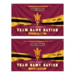 Arizona State Sun Devils House Flag Customized Brushed Streaks Maroon Best Selling