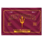 Arizona State Sun Devils House Flag Customized Ornate Border Maroon Best Selling