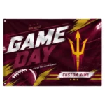 Arizona State Sun Devils House Flag Personalized Action Streaks Maroon Best Selling