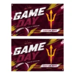Arizona State Sun Devils House Flag Personalized Action Streaks Maroon Best Selling