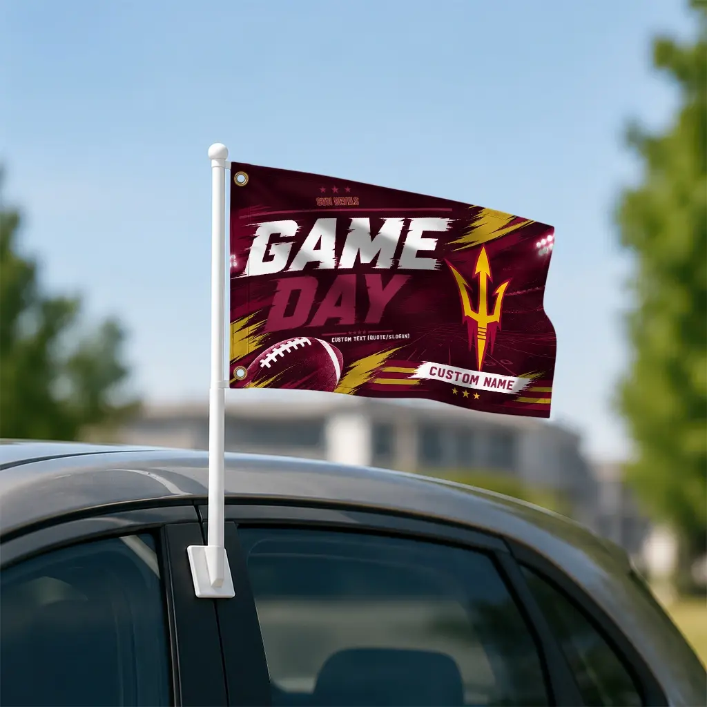 Arizona State Sun Devils House Flag Personalized Action Streaks Maroon Latest Model Arizona State Sun Devils House Flag Personalized Action Streaks Maroon Latest Model