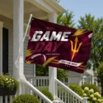 Arizona State Sun Devils House Flag Personalized Action Streaks Maroon Best Selling