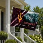 Arizona State Sun Devils House Flag Personalized Diagonal Stripes Maroon Best Selling