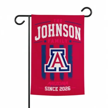 Arizona Wildcats Garden Flag Customized Distressed Stripes Red Best Selling
