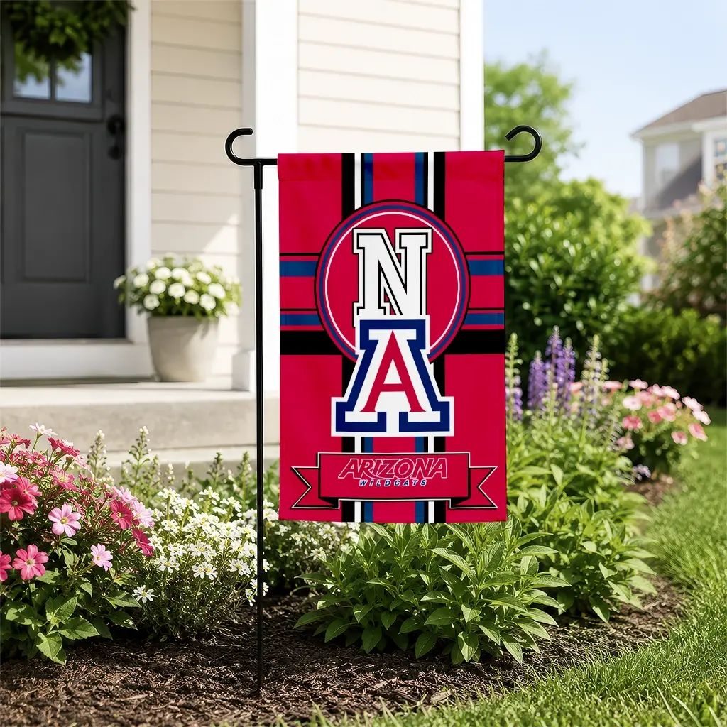 Arizona Wildcats Garden Flag Personalized Circle Medallion Red New Arrival Arizona Wildcats Garden Flag Personalized Circle Medallion Red New Arrival