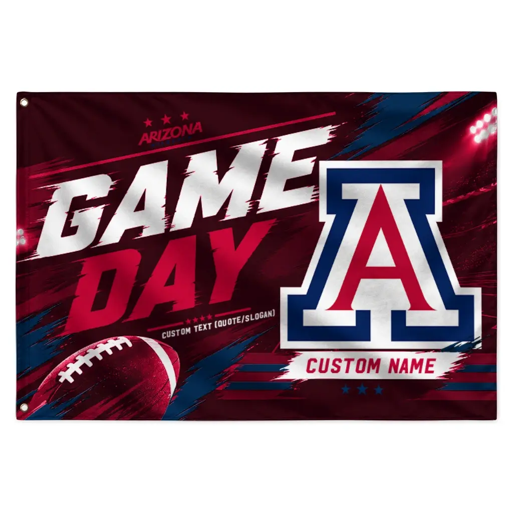 Arizona Wildcats House Flag Custom Action Streaks Red Best Selling Arizona Wildcats House Flag Custom Action Streaks Red Best Selling