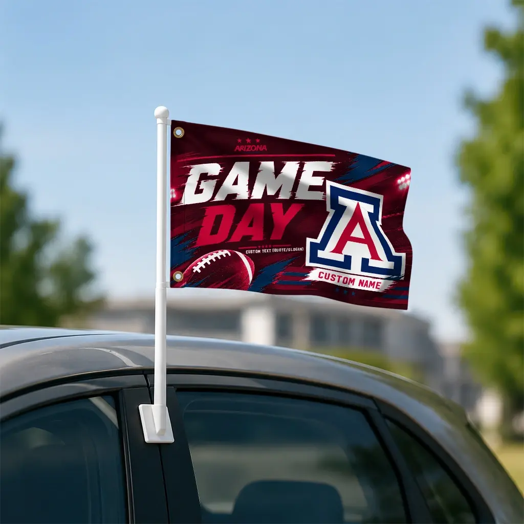Arizona Wildcats House Flag Custom Action Streaks Red Latest Model Arizona Wildcats House Flag Custom Action Streaks Red Latest Model