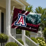Arizona Wildcats House Flag Custom Diagonal Stripes Red Best Selling