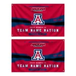 Arizona Wildcats House Flag Personalized Brushed Streaks Red Best Selling