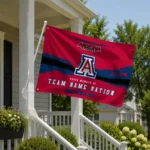 Arizona Wildcats House Flag Personalized Brushed Streaks Red Best Selling