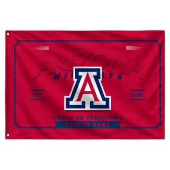 Arizona Wildcats House Flag Personalized Ornate Border Red Best Selling