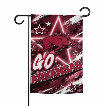 Arkansas Razorbacks Garden Flag Custom Glowing Star Red Best Selling