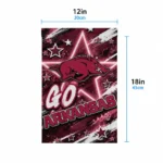 Arkansas Razorbacks Garden Flag Custom Glowing Star Red Best Selling