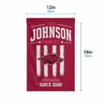 Arkansas Razorbacks Garden Flag Customized Distressed Stripes Red Best Selling