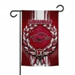 Arkansas Razorbacks Garden Flag Customized Laurel Wreath Red Best Selling