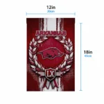 Arkansas Razorbacks Garden Flag Customized Laurel Wreath Red Best Selling