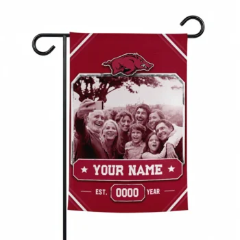 Arkansas Razorbacks Garden Flag - Customized Photo Frame Red