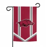 Arkansas Razorbacks Garden Flag Personalized Chevron Stripes Red Best Selling