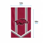 Arkansas Razorbacks Garden Flag Personalized Chevron Stripes Red Best Selling