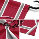 Arkansas Razorbacks Garden Flag Personalized Chevron Stripes Red Best Selling