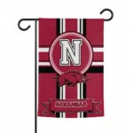 Arkansas Razorbacks Garden Flag Personalized Circle Medallion Red Best Selling