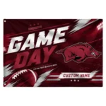 Arkansas Razorbacks House Flag Custom Action Streaks Red Best Selling