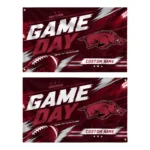 Arkansas Razorbacks House Flag Custom Action Streaks Red Best Selling