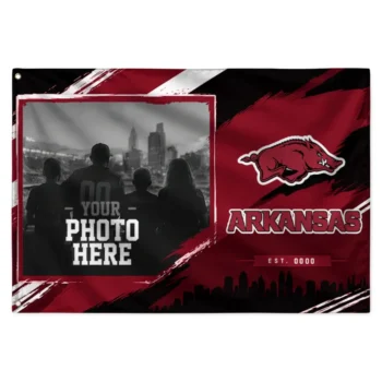 Arkansas Razorbacks House Flag Customized Framed Photo Red Black Best Selling