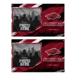 Arkansas Razorbacks House Flag Customized Framed Photo Red Black Best Selling