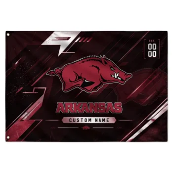 Arkansas Razorbacks House Flag Customized Speed Slashes Red Best Selling