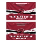 Arkansas Razorbacks House Flag Personalized Brushed Streaks Red Best Selling