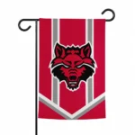 Arkansas State Red Wolves Garden Flag Custom Chevron Stripes Scarlet Best Selling