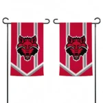 Arkansas State Red Wolves Garden Flag Custom Chevron Stripes Scarlet Best Selling