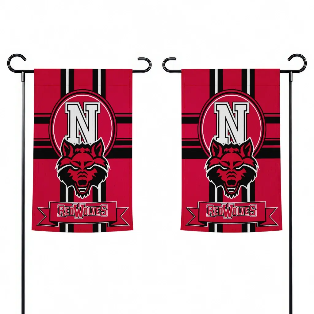 Arkansas State Red Wolves Garden Flag Custom Circle Medallion Scarlet Fashion Forward Arkansas State Red Wolves Garden Flag Custom Circle Medallion Scarlet Fashion Forward