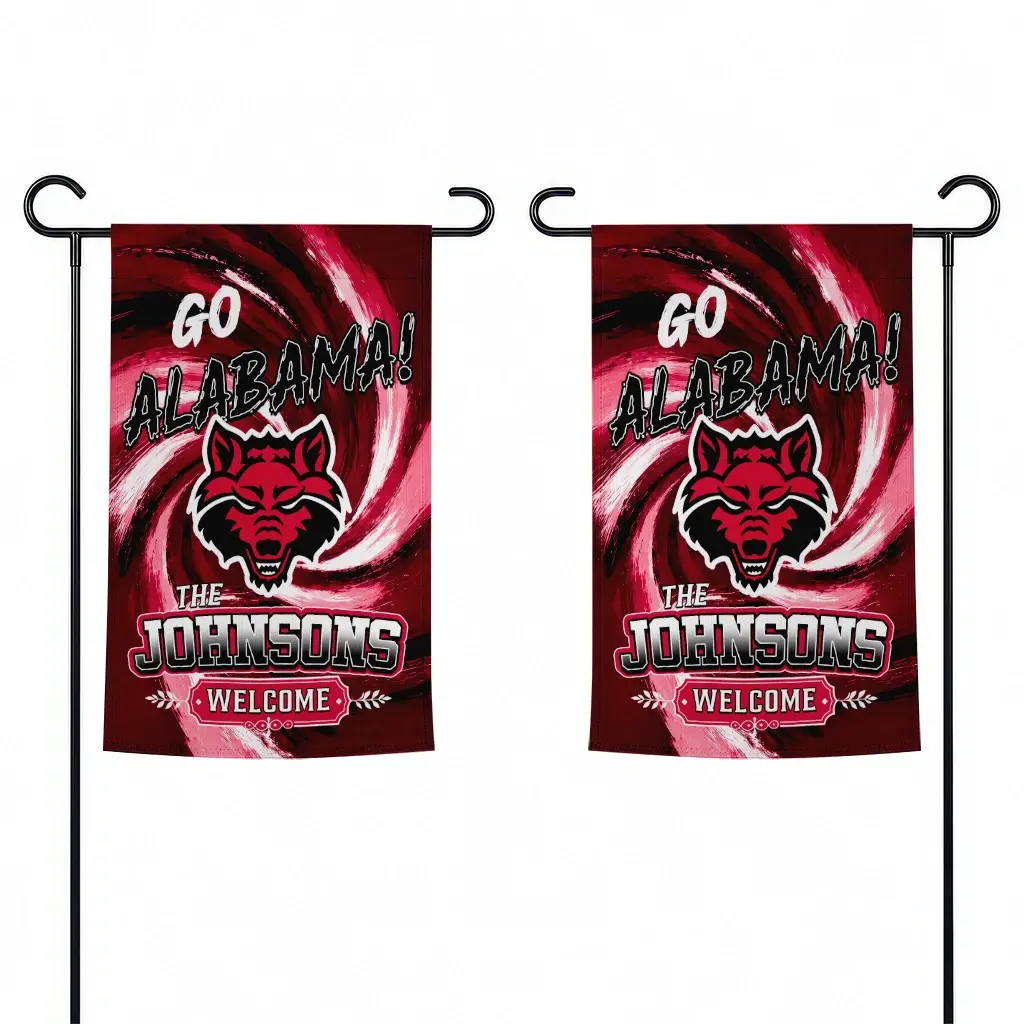 Arkansas State Red Wolves Garden Flag Customized Swirl Vortex Scarlet Fashion Forward Arkansas State Red Wolves Garden Flag Customized Swirl Vortex Scarlet Fashion Forward