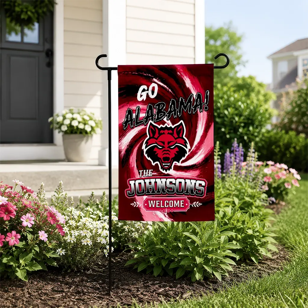 Arkansas State Red Wolves Garden Flag Customized Swirl Vortex Scarlet New Arrival Arkansas State Red Wolves Garden Flag Customized Swirl Vortex Scarlet New Arrival