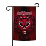 Arkansas State Red Wolves Garden Flag Personalized Laurel Wreath Scarlet Best Selling