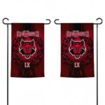 Arkansas State Red Wolves Garden Flag Personalized Laurel Wreath Scarlet Best Selling