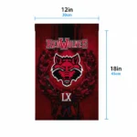 Arkansas State Red Wolves Garden Flag Personalized Laurel Wreath Scarlet Best Selling