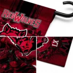 Arkansas State Red Wolves Garden Flag Personalized Laurel Wreath Scarlet Best Selling