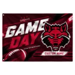 Arkansas State Red Wolves House Flag Customized Action Streaks Scarlet Best Selling