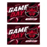 Arkansas State Red Wolves House Flag Customized Action Streaks Scarlet Best Selling