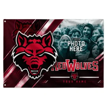 Arkansas State Red Wolves House Flag Customized Diagonal Stripes Scarlet Best Selling