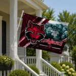 Arkansas State Red Wolves House Flag Customized Diagonal Stripes Scarlet Best Selling