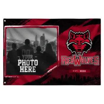 Arkansas State Red Wolves House Flag Personalized Framed Photo Scarlet Black Best Selling