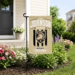 Army Black Knights Garden Flag Personalized Distressed Stripes Gold Best Selling
