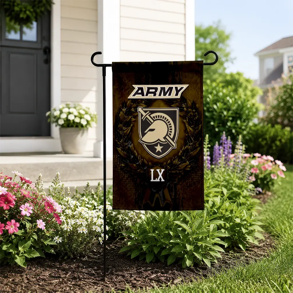 Army Black Knights Garden Flag Personalized Laurel Wreath Gold New Arrival Army Black Knights Garden Flag Personalized Laurel Wreath Gold New Arrival
