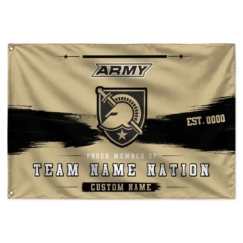 Army Black Knights House Flag Custom Brushed Streaks Gold Best Selling