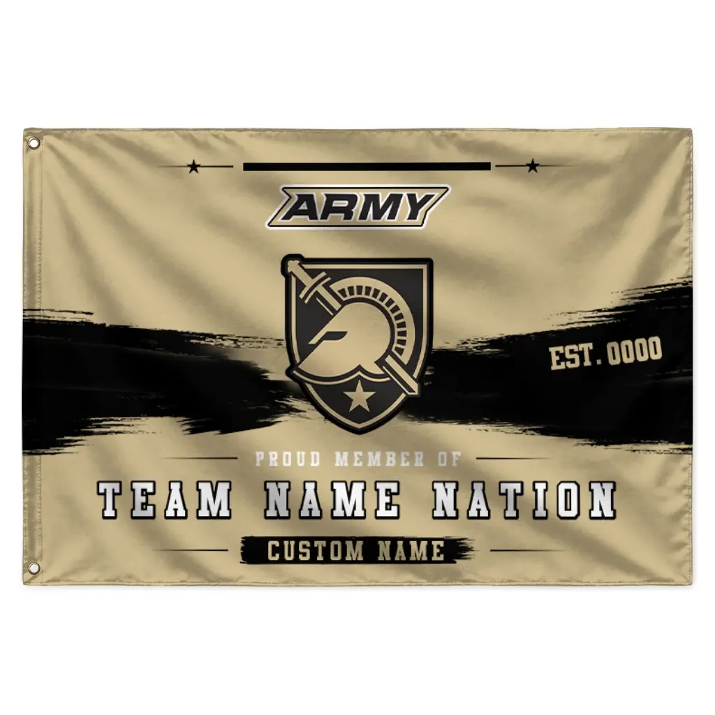 Army Black Knights House Flag Custom Brushed Streaks Gold Best Selling Army Black Knights House Flag Custom Brushed Streaks Gold Best Selling