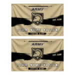 Army Black Knights House Flag Custom Brushed Streaks Gold Best Selling